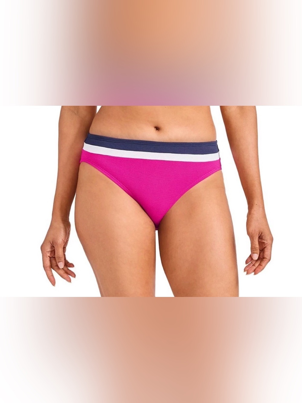 NWT Tommy Bahama Island Cays Colorblock Hipster Swim Bottom Pink Maui Size XL